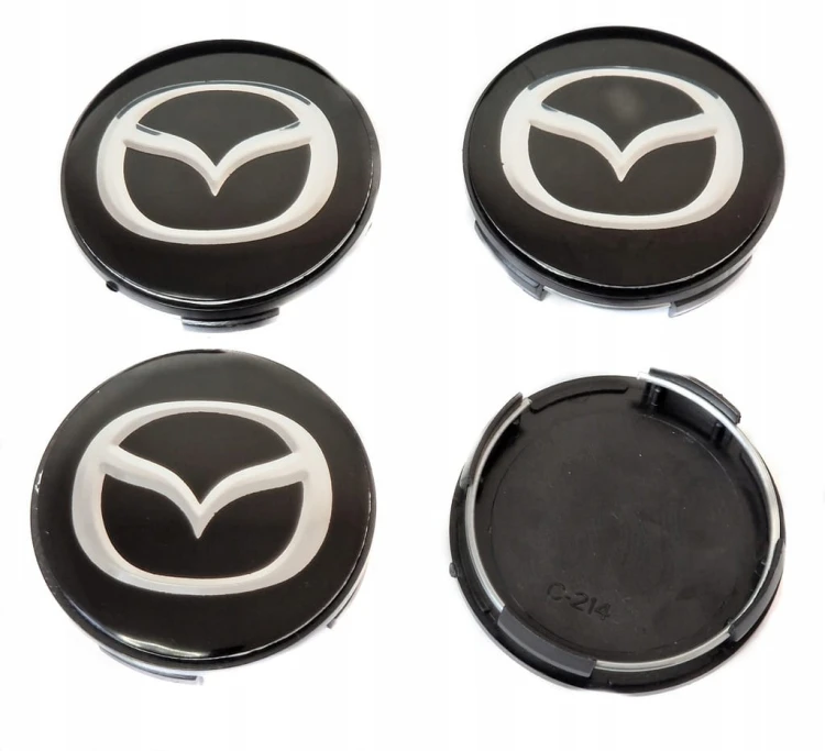 MAZDA DEKIELKI KAPSLE DEKLE ZNACZKI DO ALUFELG 59mm/55mm 4szt