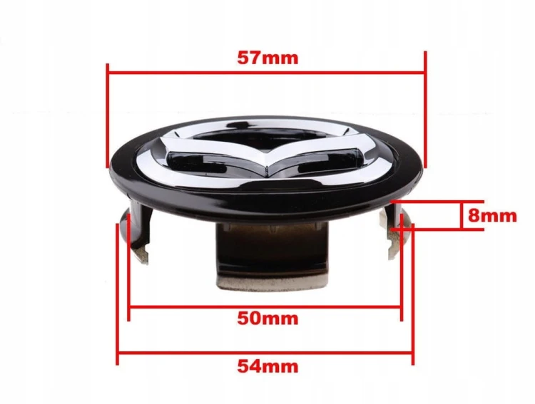 MAZDA DEKIELEK DEKIELKI KAPSLE ZNACZKI DO ALUFELG 57mm 4szt