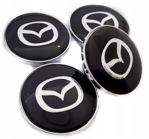 MAZDA DEKIELKI ZNACZKI KAPSLE DEKLE DO FELG RIAL ATS N55 69mm/56mm 4szt.