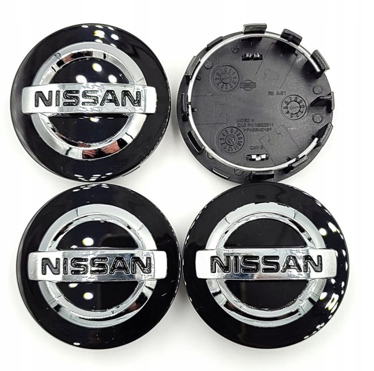 NISSAN QASHQAI JUKE X-TRAIL MICRA DEKIELKI ZNACZKI KAPSLE DO ALUFELG 54mm 4szt.