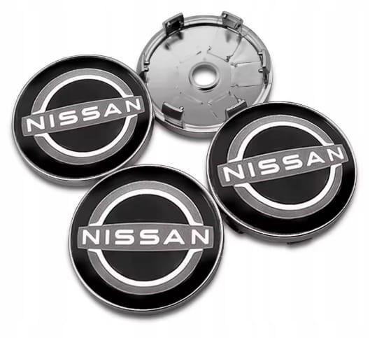 NISSAN DEKIELKI KAPSLE ZNACZKI DO ALUFELG 60mm/56mm 4szt.