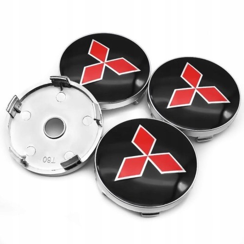MITSUBISHI 4szt DEKIELKI KAPSLE ZNACZKI DO ALUFELG 60mm 4szt.