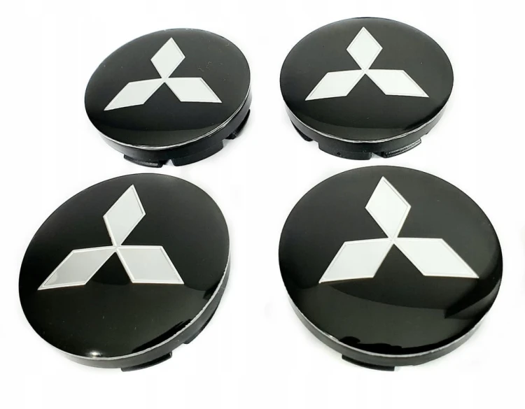 MITSUBISHI DEKIELKI KAPSLE ZNACZKI ALUFELG 56mm/52mm 4szt