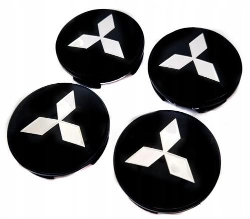 MITSUBISHI DEKIELKI KAPSLE ZNACZKI LOGO DO ALUFELG 59mm/55mm 4szt.