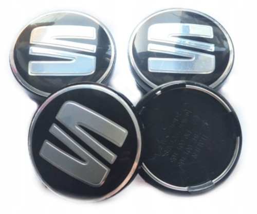 SEAT DEKIELKI KAPSLE ZNACZKI DO ALUFELG RONAL 63mm/57mm 4szt.