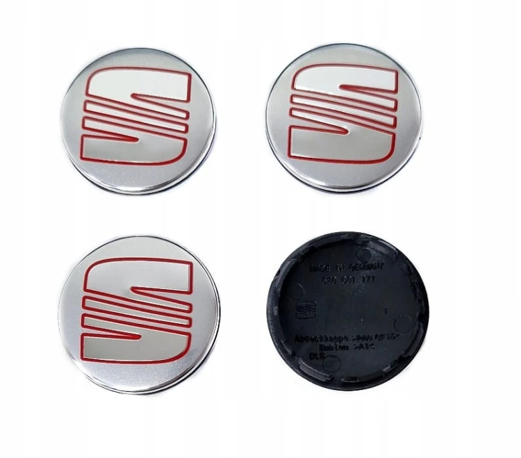 SEAT DEKIELKI KAPSLE ZNACZKI 55mm/50mm 5F0601171 4szt.
