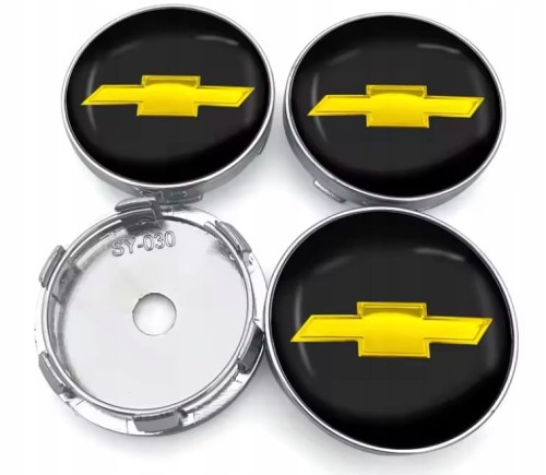 CHEVROLET DEKIELKI KAPSLE DEKLE ZNACZKI ALUFELG 60mm/56mm 4szt.