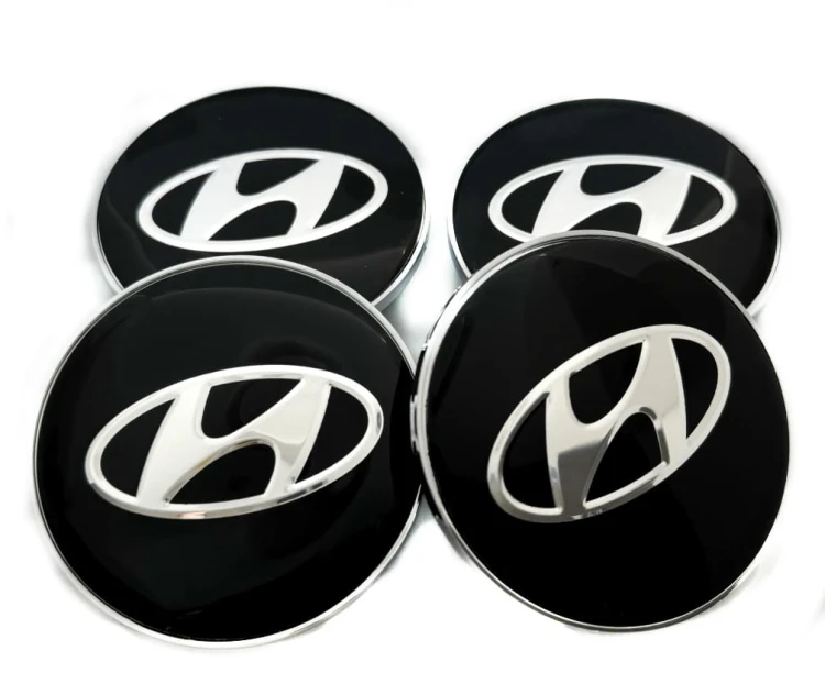 HYUNDAI DEKIELKI KAPSLE DEKLE ZNACZKI LOGO DO ALUFELG 68mm/62mm 4szt.