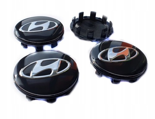HYUNDAI DEKIELKI KAPSLE ZNACZKI DO ALUFELG KIA 58mm/50mm 4SZT.