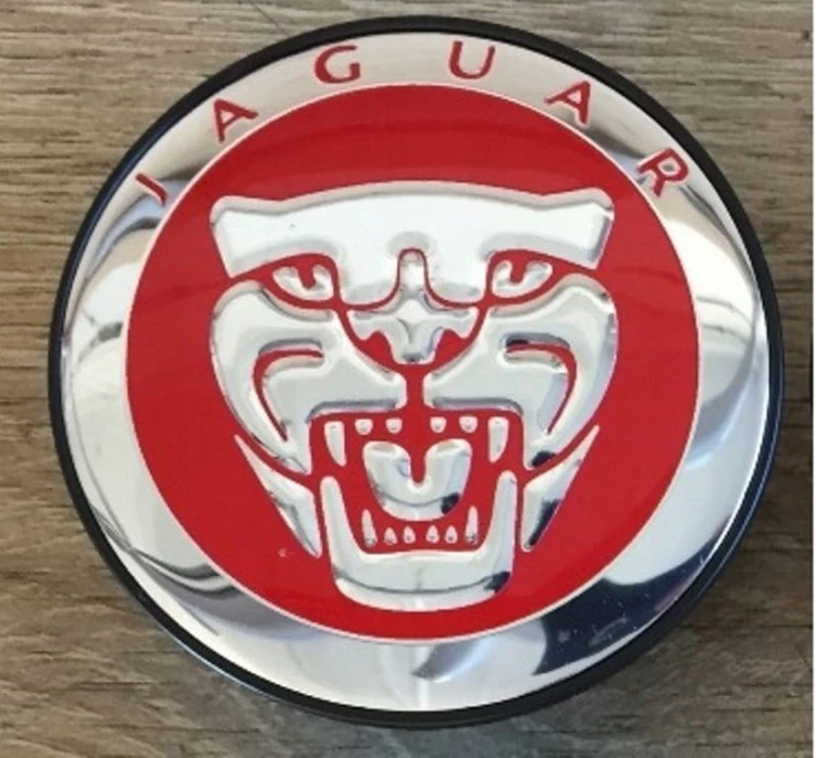 JAGUAR DEKIELKI ZNACZKI KAPSLE DEKLE DO FELG 59mm/50mm 4szt.