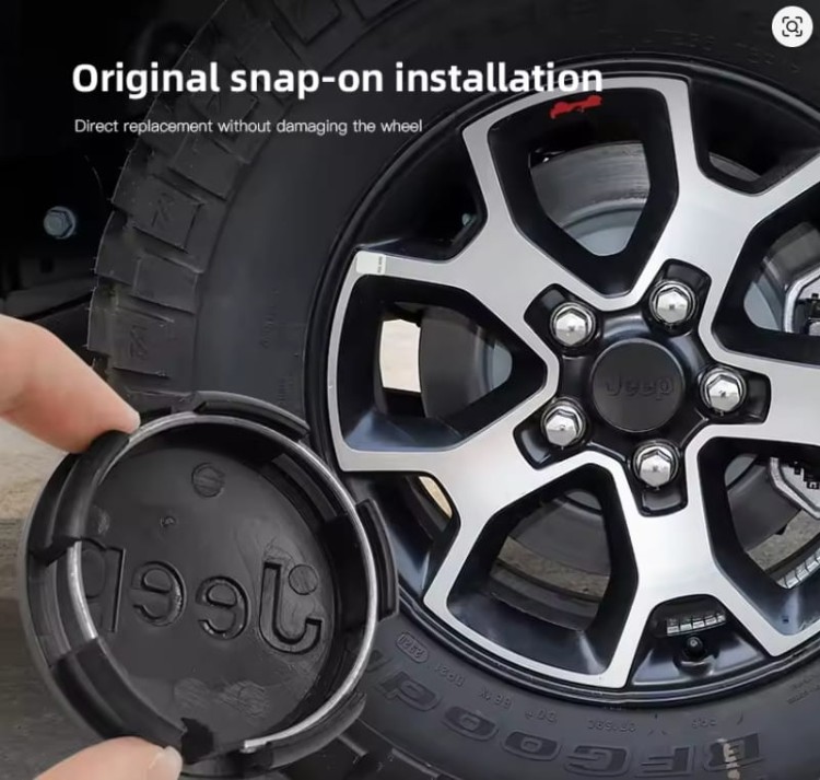JEEP DEKIELKI DEKLE KAPSLE ZNACZKI DO ALUFELG 63mm/58mm MATOWE