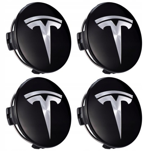 TESLA DEKIELKI KAPSLE ZNACZKI DO ALUFELG 57mm/51mm
