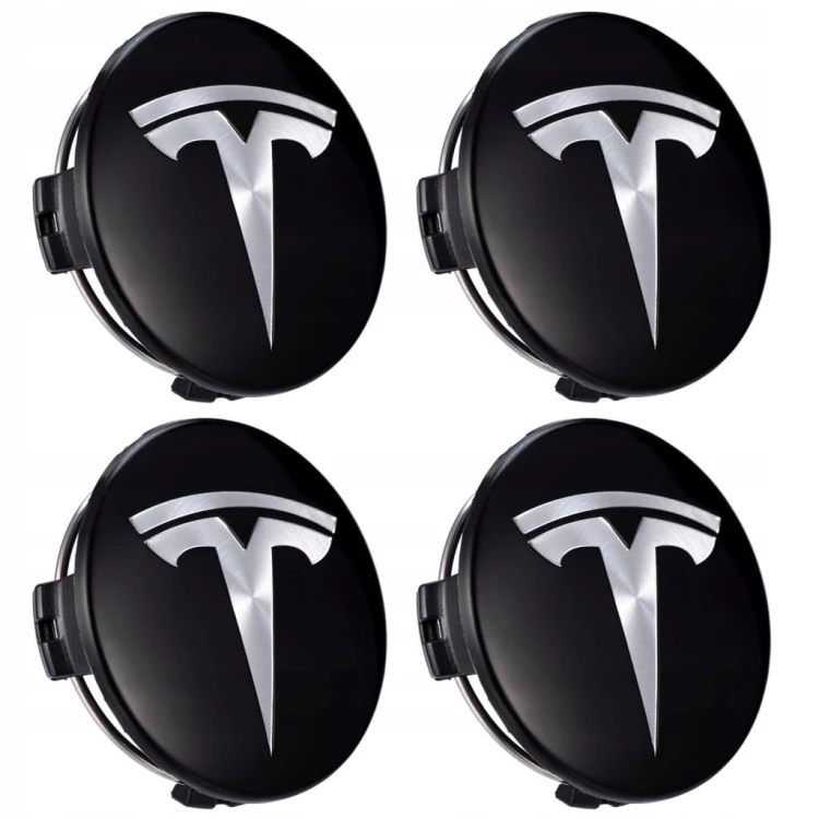 TESLA DEKIELKI KAPSLE ZNACZKI DO ALUFELG 57mm/51mm