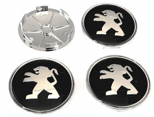 PEUGEOT DEKIELKI KAPSLE DEKLE DO ALUFELG 68mm/64mm 4szt.
