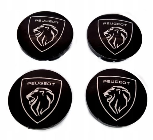 PEUGEOT DEKIELKI KAPSLE ZNACZKI DO ALUFELG 56mm/52mm 4szt