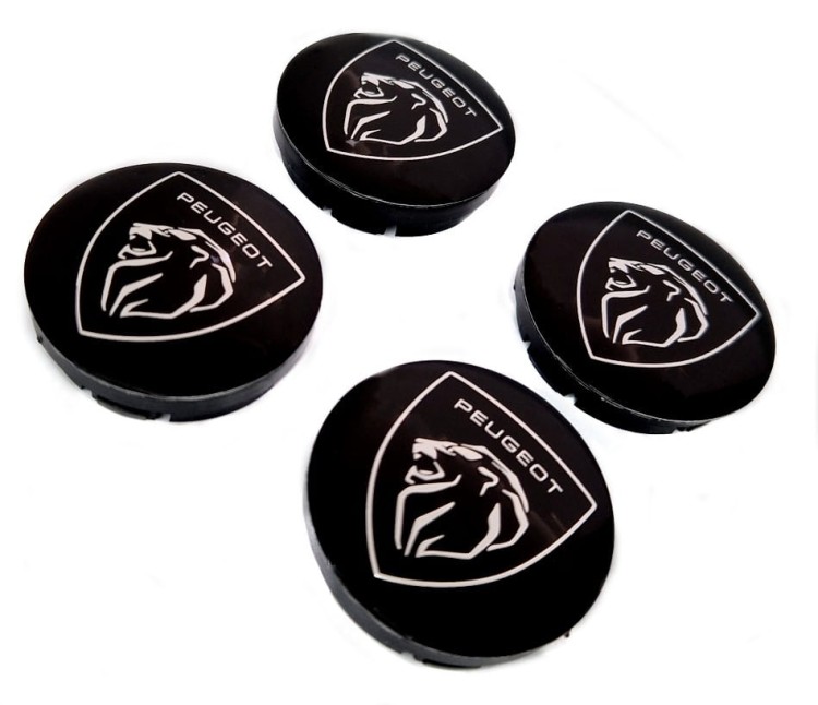 PEUGEOT DEKIELKI KAPSLE ZNACZKI DO ALUFELG 56mm/52mm 4szt