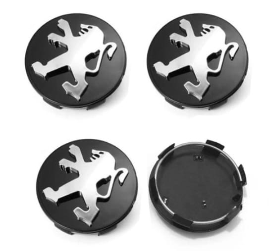 PEUGEOT DEKIELKI KAPSLE ZAŚLEPKI ZNACZKI ALUFELG 60mm/56mm 4szt
