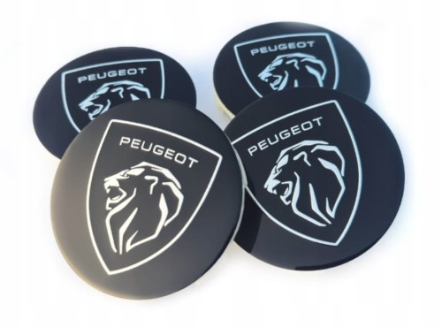 PEUGEOT DEKIELKI KAPSLE ZAŚLEPKI ZNACZKI ALUFELG 60mm/56mm NOWE LOGO 4szt.