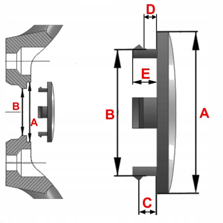 PEUGEOT DEKIELKI KAPSLE ZNACZKI DO ALUFELG ALUTEC ANZIO RIAL N32 64mm/61mm 4szt.