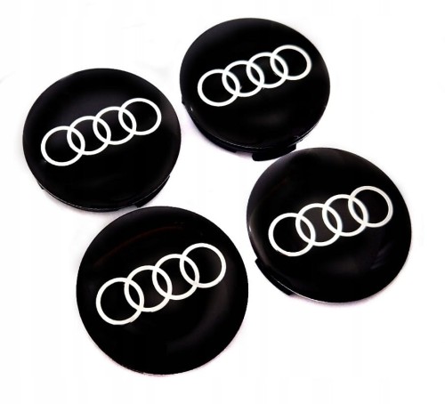 AUDI DEKIELKI DEKLE ZNACZKI LOGO DO ALUFELG BORBET 56mm/52mm KOMPLET