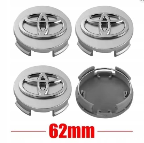 TOYOTA DEKIELEK DEKIELKI KAPSLE ZNACZKI DO ALUFELG 62mm 4szt.