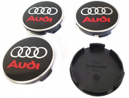 AUDI DEKIELKI DEKLE ZNACZKI LOGO DO ALUFELG BORBET 56mm/52mm KOMPLET