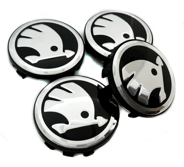 SKODA DEKIELKI DEKLE ZNACZKI DO ALUFELG MAK 59mm/54mm 4szt.