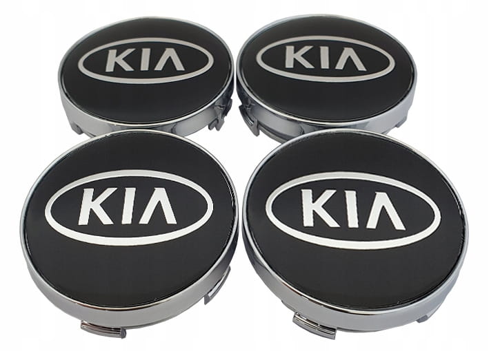 KIA DEKIELKI KAPSLE DEKLE ZNACZKI DO ALUFELG 60mm/56mm 4szt.