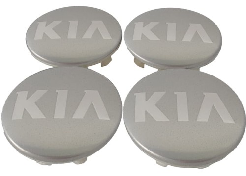 KIA  DEKIELKI KAPSLE DEKLE ZNACZKI DO ALUFELG 58mm/50mm 4szt.