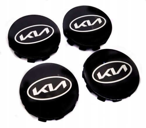 KIA DEKIELKI KAPSLE ZNACZKI DO ALUFELG ATT DEZENT 57C 56mm/54mm 4szt.