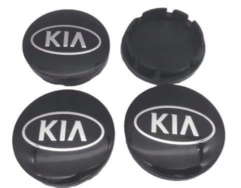 KIA DEKIELKI KAPSLE ZNACZKI DEKLE DO ALUFELG 56mm/52mm 4szt.