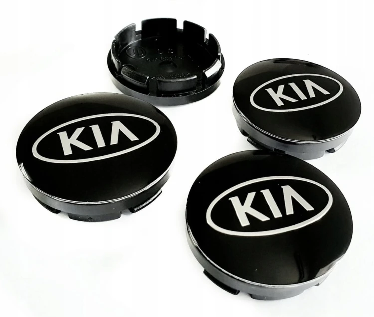 KIA DEKIELKI KAPSLE ZNACZKI DEKLE DO ALUFELG 56mm/52mm 4szt.