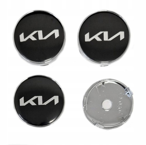 KIA DEKIELKI KAPSLE DEKLE ZNACZKI DO ALUFELG 60mm/56mm 4szt.