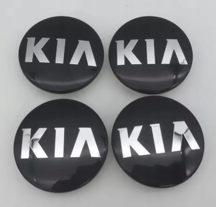 KIA DEKIELKI KAPSLE ZNACZKI DEKLE DO ALUFELG 58mm/50mm 4szt.