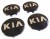 KIA DEKIELKI KAPSLE ZNACZKI DEKLE DO ALUFELG 58mm/50mm 4szt.