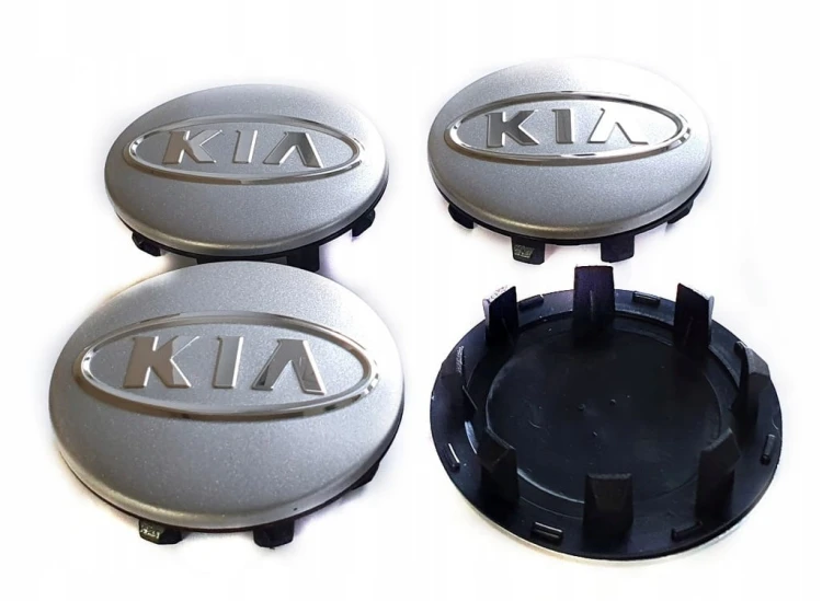 KIA DEKIELKI KAPSLE ZNACZKI DEKLE DO ALUFELG 58mm/50mm 4szt.