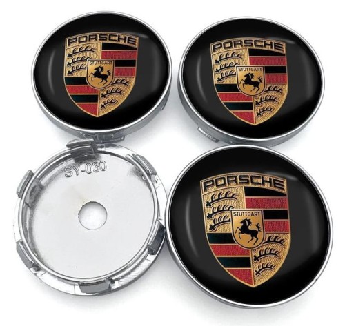 PORSCHE DEKIELKI KAPSLE ZNACZKI DO FELG 60mm/56mm 4szt.