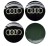 AUDI NAKLEJKI ZNACZKI LOGO EMBLEMATY NA DEKIELKI ALUMINIOWE 4 SZT. 74mm