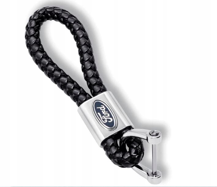 FORD BRELOK BRELOCZEK SMYCZ BRYLOK DO KLUCZY PLECIONY SKÓRA