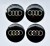 AUDI NAKLEJKI ZNACZKI LOGO EMBLEMATY NA DEKIELKI ALUMINIOWE 4 SZT. 74mm
