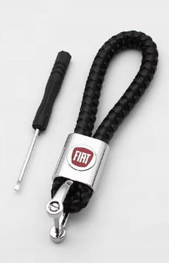 FIAT BRELOK BRELOCZEK SMYCZ BRYLOK PLECIONY SKÓRA