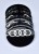 AUDI NAKLEJKI ZNACZKI LOGO EMBLEMATY NA DEKIELKI ALUMINIOWE 4 SZT. 74mm