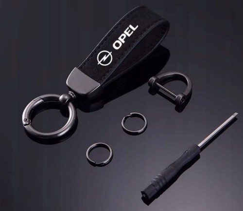 OPEL BRELOK BRELOCZEK SMYCZ BRYLOK ZAWIESZKA DO KLUCZY SKÓRA ZAMSZ