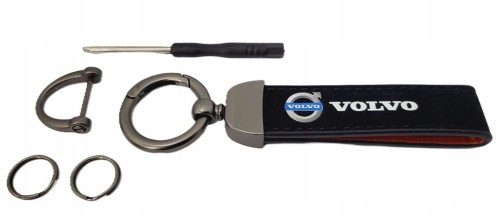 VOLVO BRELOK BRELOCZEK SMYCZ BRYLOK DO KLUCZY SKÓRA ZAMSZ
