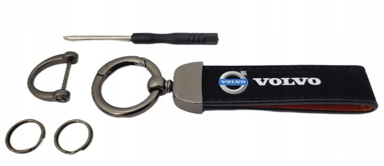 VOLVO BRELOK BRELOCZEK SMYCZ BRYLOK DO KLUCZY SKÓRA ZAMSZ