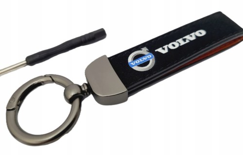VOLVO BRELOK BRELOCZEK SMYCZ BRYLOK DO KLUCZY SKÓRA ZAMSZ