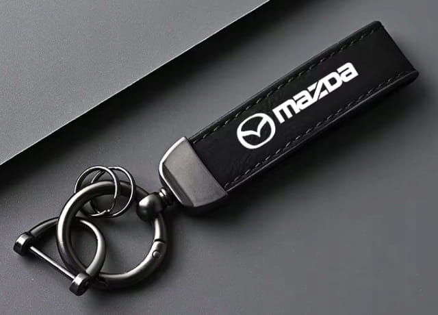 MAZDA BRELOK BRELOCZEK SMYCZ DO KLUCZY SKÓRA ALCANTARA
