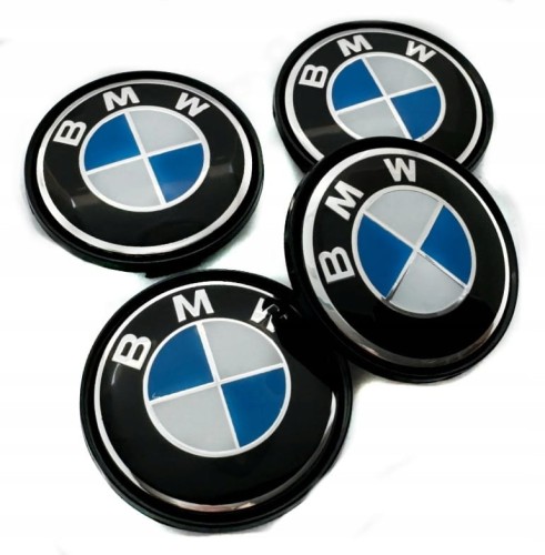 BMW DEKIELKI DEKLE ZNACZKI LOGO DO ALUFELG OZ 63mm/58mm 4szt.