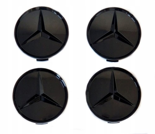 MERCEDES DEKIELKI KAPSLE ZNACZKI DO ALUFELG 75mm/70mm 4szt.