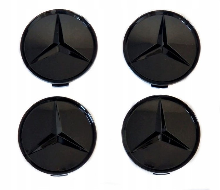 MERCEDES DEKIELKI KAPSLE ZNACZKI DO ALUFELG 75mm/70mm 4szt.